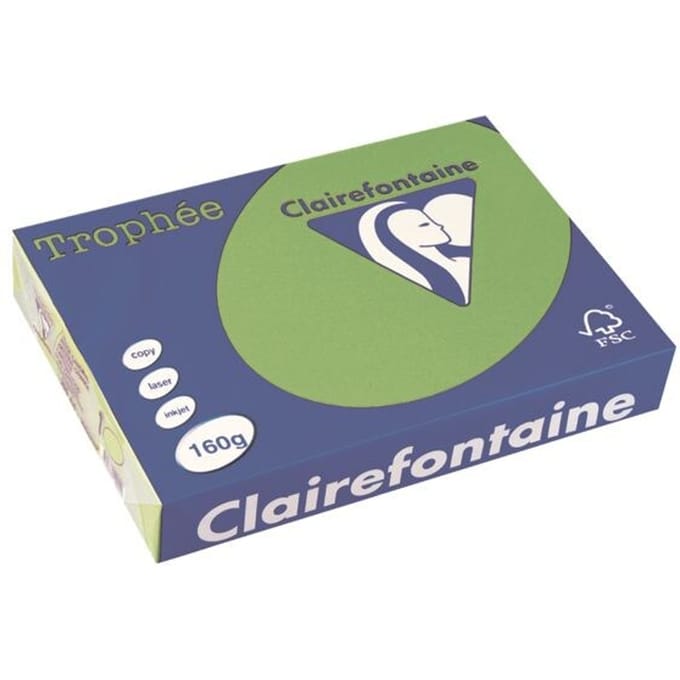 Clairefontaine Grasgroen A4 Gekleurd papier 160 grams (250 vel)