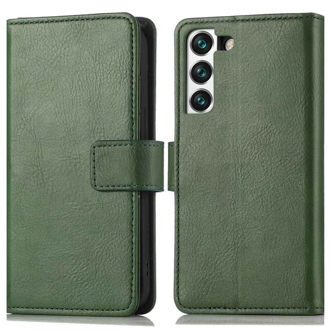 imoshion Hoesje - Geschikt voor Samsung Galaxy S22 - Luxe Bookcase - Groen