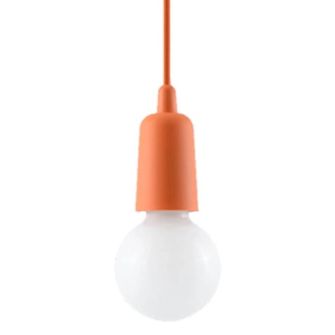 Sollux Lighting Hanglamp Diego - E27 - oranje - PVC - 90x9x9cm