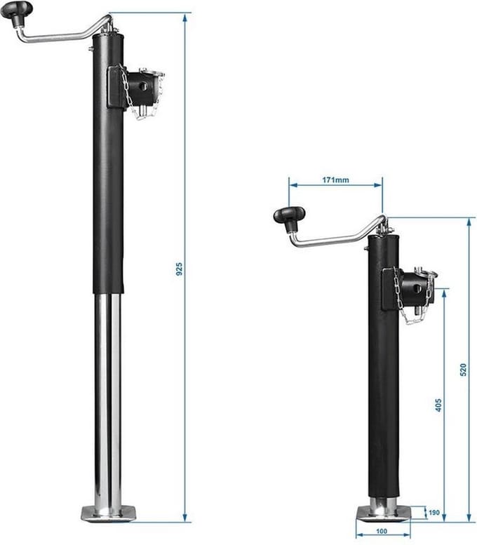 ProPlus Uitdraaibare steunpoot - Kantelbaar - 52-90 cm - Max. 1000 kg - Verzinkt staal