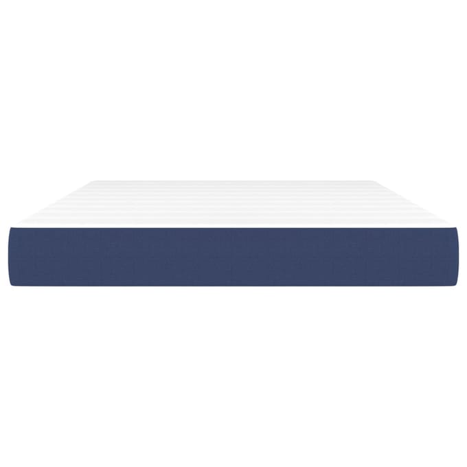 vidaXL - Pocketveringmatras - medium - 140x190x20 - cm - stof - blauw