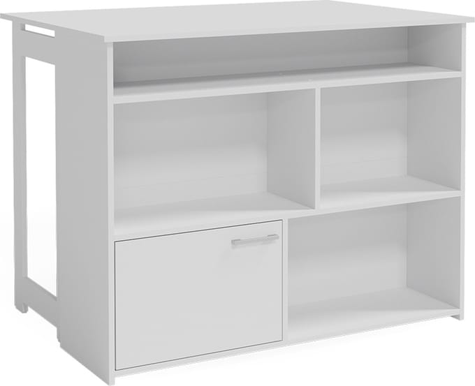 Vicco Dominic Bartafel – 116 x 37 cm 4x open vakken en 1x deur Wit