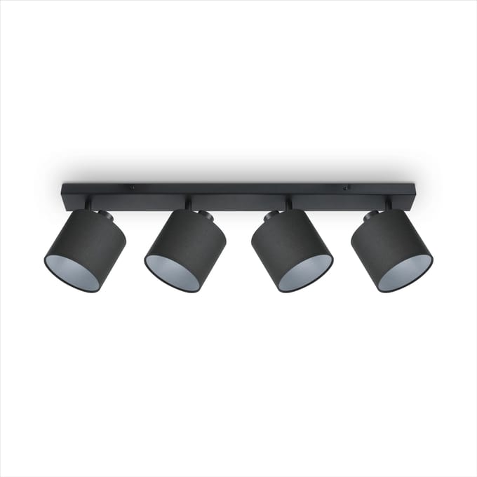 Wand- en plafondlamp Alina zwart-wit