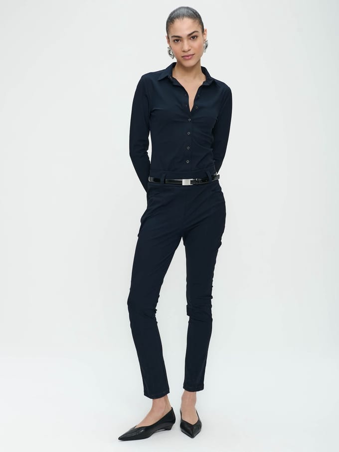 Jumpsuit Diana Easy Wear Technical Jersey | Blue - Blue / S