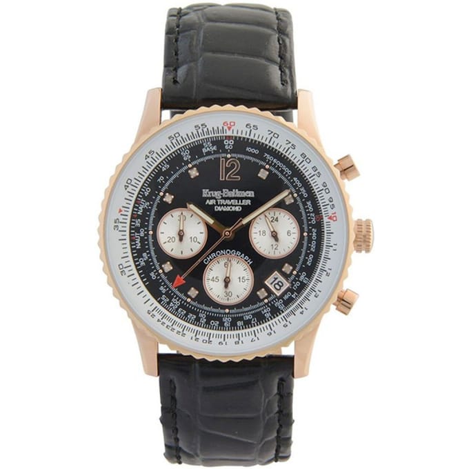Krug Baumen 400703DS Air Traveller Diamond Heren Horloge 40mm