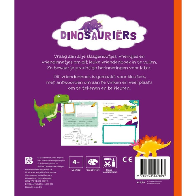 Mijn eerste vriendenboek: Dinosauriërs Vriendenboekjes