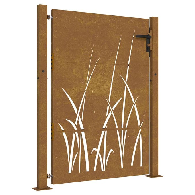 vidaXL - Tuinpoort - 100 - x - 150 - cm - Poedercoated - staal - Zwart - Vergrendelbaar