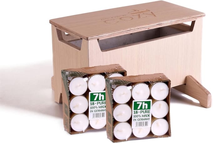 Veilige Theelichtverwarming met 36 Premium Theelichtjes - Spaarset