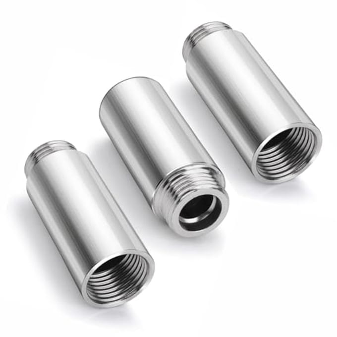 Kraanverlenging 1/2 inch x 80 mm - 3 stuks doucheslang verlengbuis