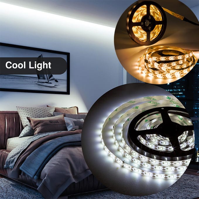 Bande lumineuse monochrome alimentée par USB pour arrière-plan de télévision, décoration d'armoire, barre lumineuse de conception flexible blanc