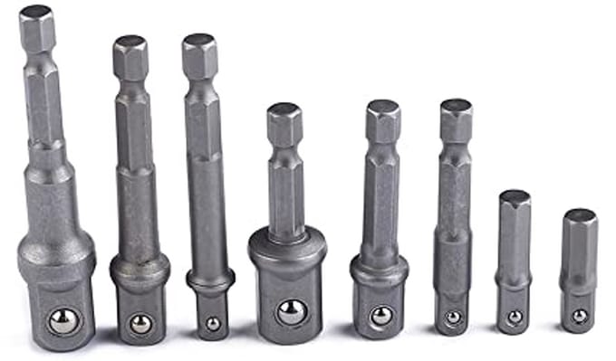 Solidchoice - 8-delige Socket Adapter Set voor Accuboormachines