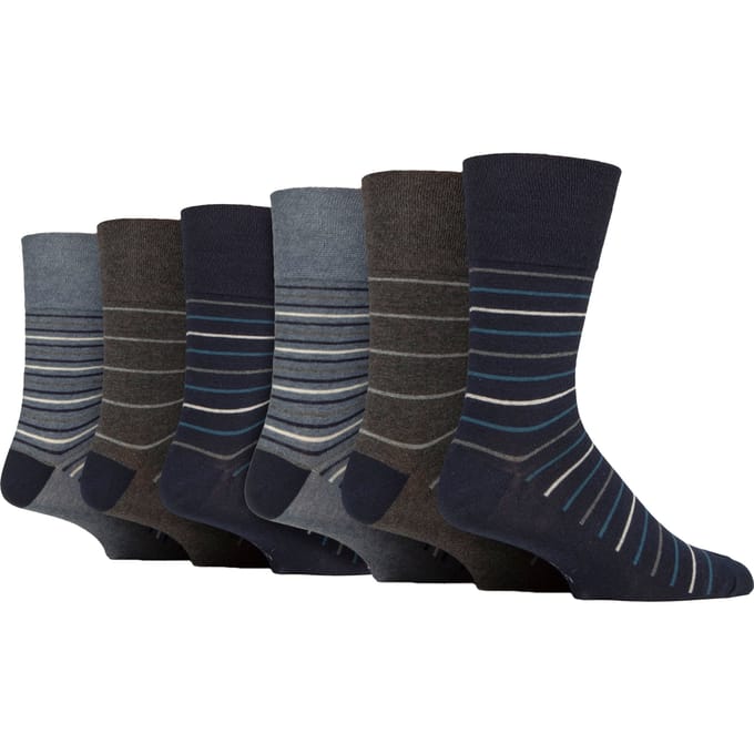 6 Paar Heren Katoenen Sokken | Patroon Soft Non-Binding Dagelijkse Sokken
