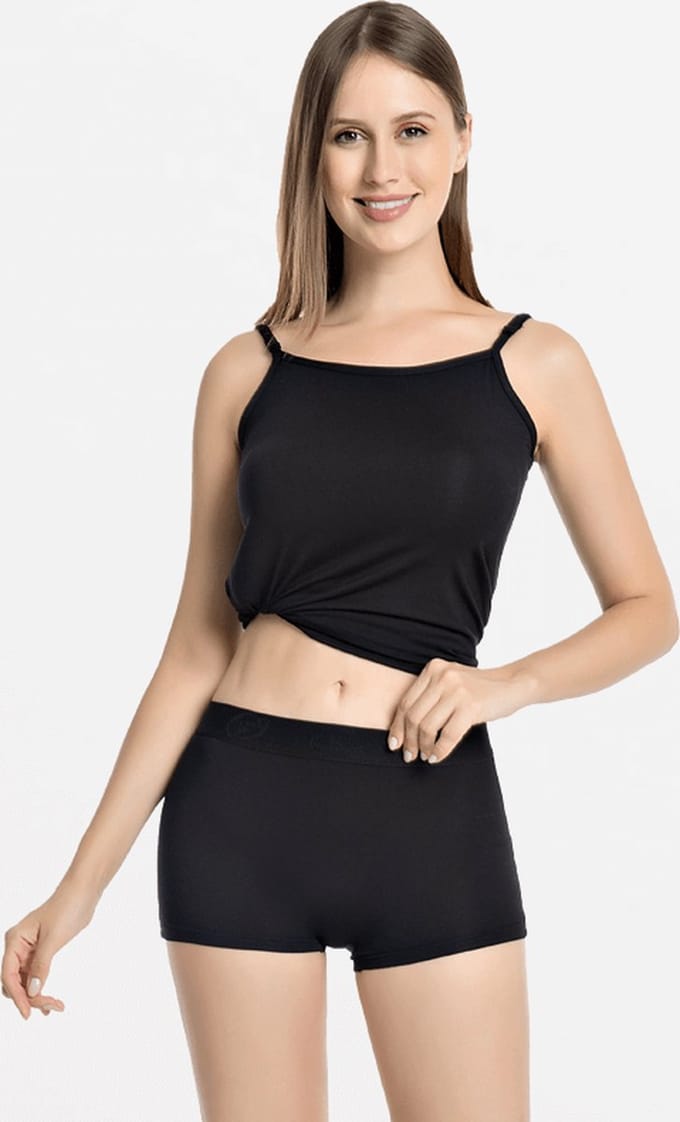 Boxershort dames bamboe hipster zwart
