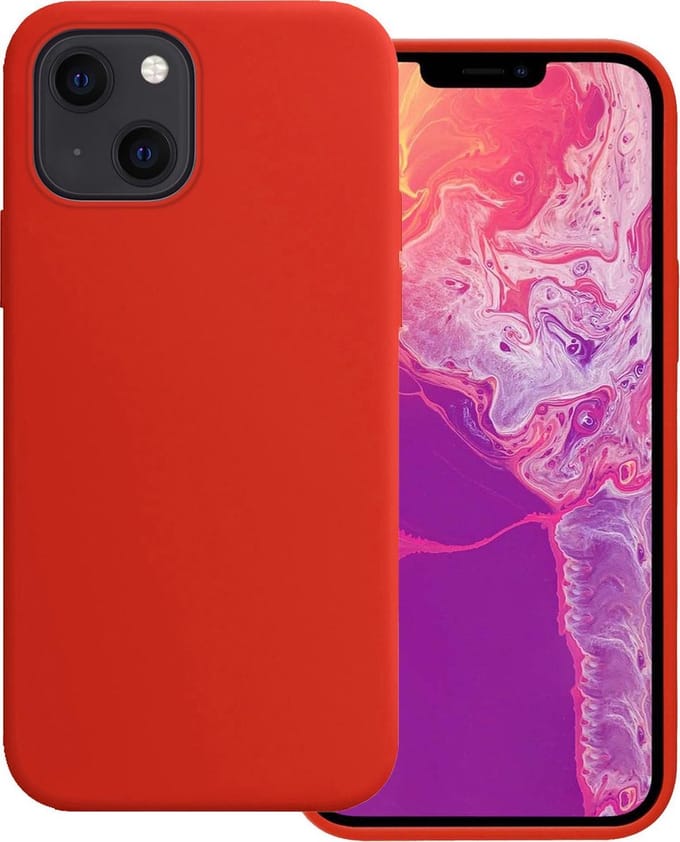Hoesje Geschikt voor Apple iPhone 13 Mini - Sterk & Shockproof - Hoes Cover - Siliconen Case - Rood