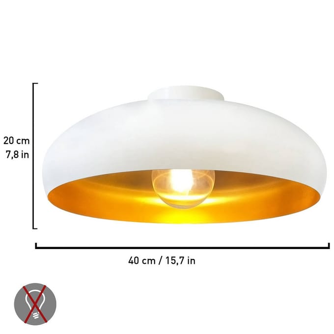 Bamyum Androa Plafondlamp Zwart Moderne Woonkamer (Wit-Goud)