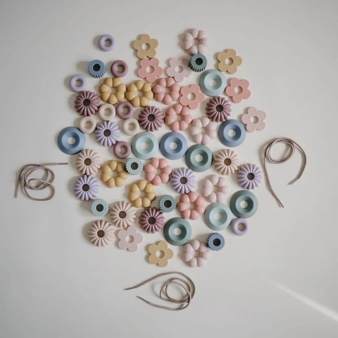 Mushie Kralenset Bead Lacing Toy Set