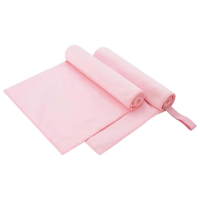 vidaXL - Sporthanddoeken - 2 - st - Roze - 100 - x - 50 - cm - Polyester - en - polyamide