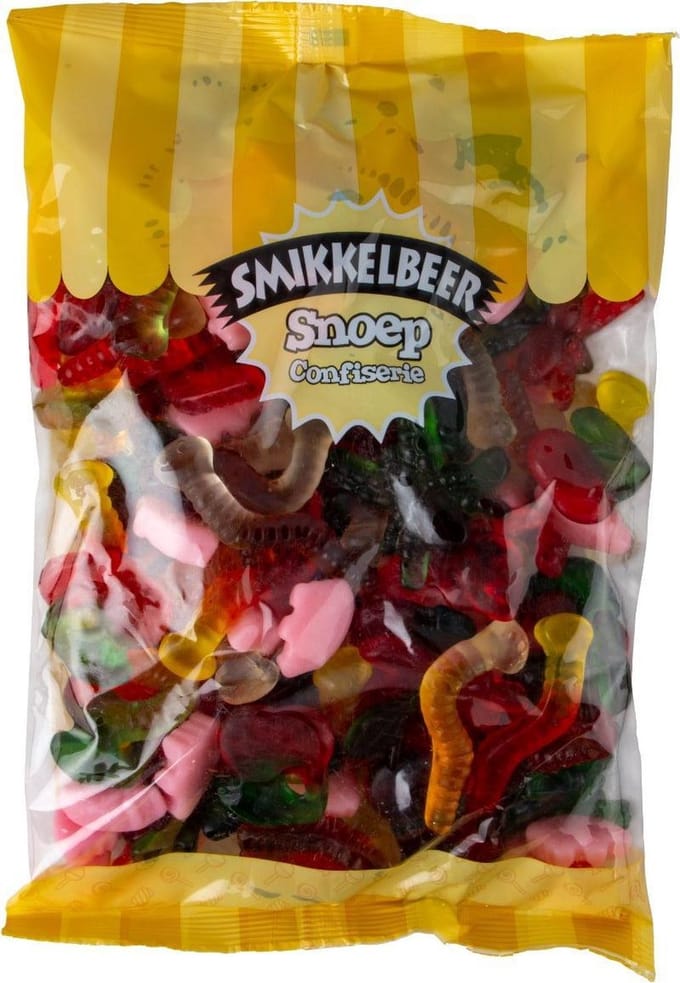 Zoete Snoep Mix Grote XL Zak 1 Kilo Smikkelbeer