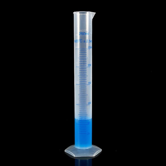 Cylindres gradués en verre 250 ml Cylindre gradué en plastique gray