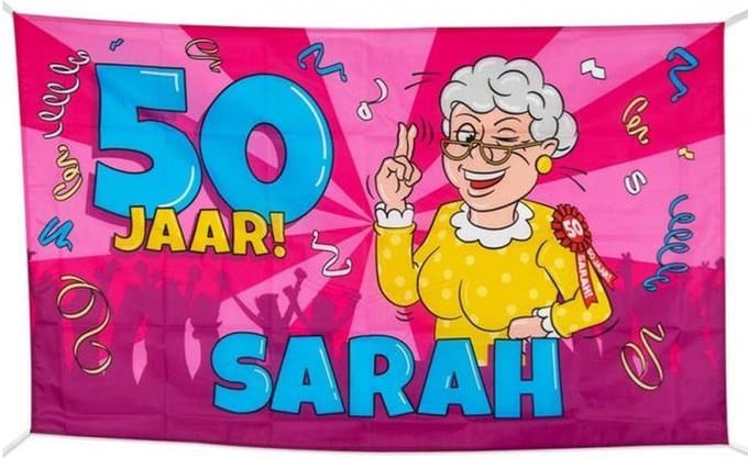 Gevelvlag Sarah cartoon 90x150 cm