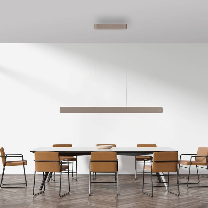 Paul Neuhaus LED hanglamp Q-Stretto, brons, 120 cm