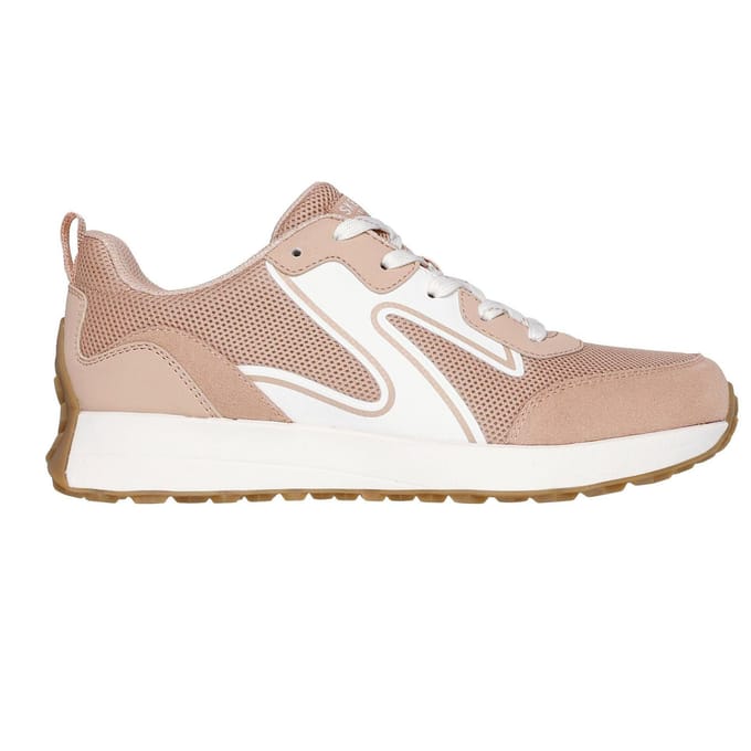 Skechers Dames Gusto Suède Paneel Sneakers (Tan)