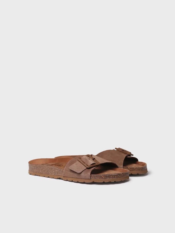Dames BIO sandaal met gesp en kurken zool | GLIDE-QT