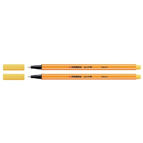 STABILO point 88 - Fineliner 0,4 mm - Geel - per stuk
