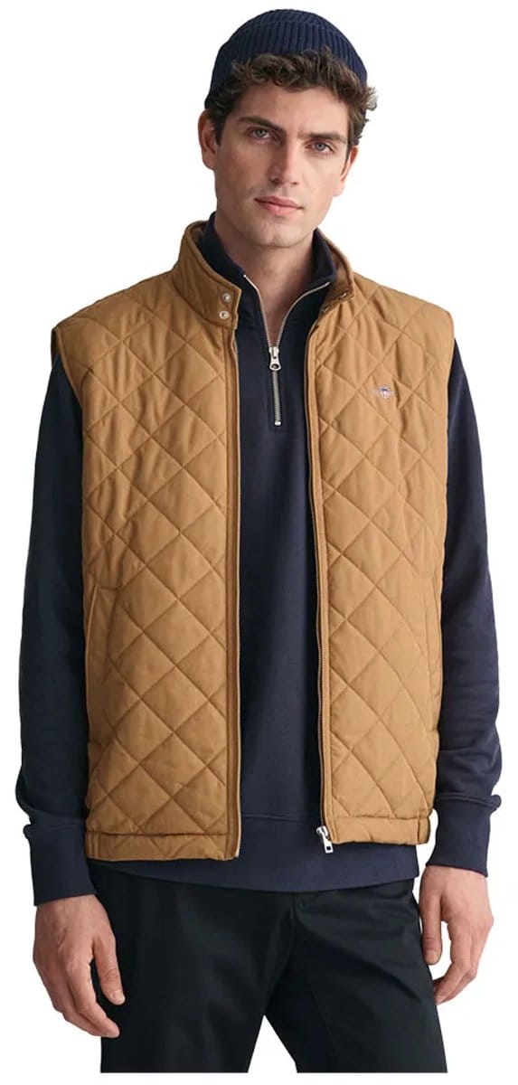 Gant Windcheater Vest Bruin M Man