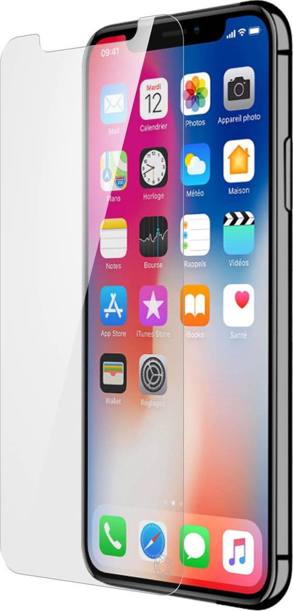 Force Case, Screenprotector geschikt voor iPhone X / XS / 11 Pro - Tempered Glass, Transparant zwart