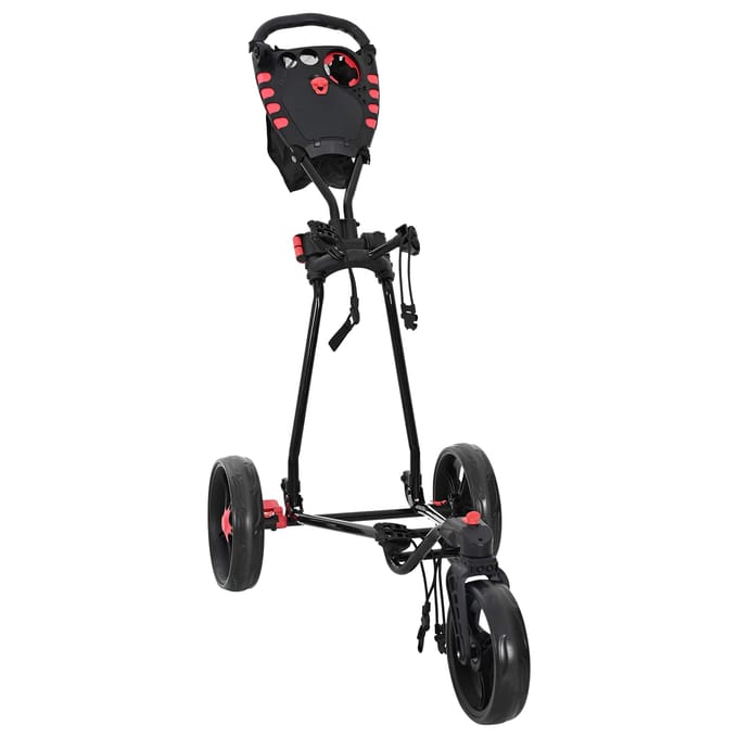 vidaXL Golf trolley Zwart IJzer Opvouwbaar