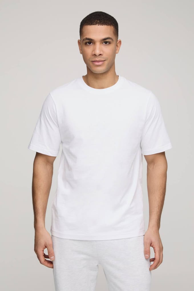 Basic Regular Fit T-shirt met ronde hals | White | Size XS