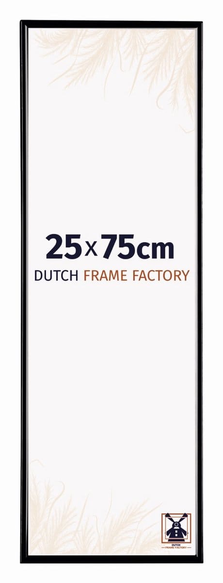 Fotolijst 25x75 cm - Kunststof - Zwart Hoogglans - Easy