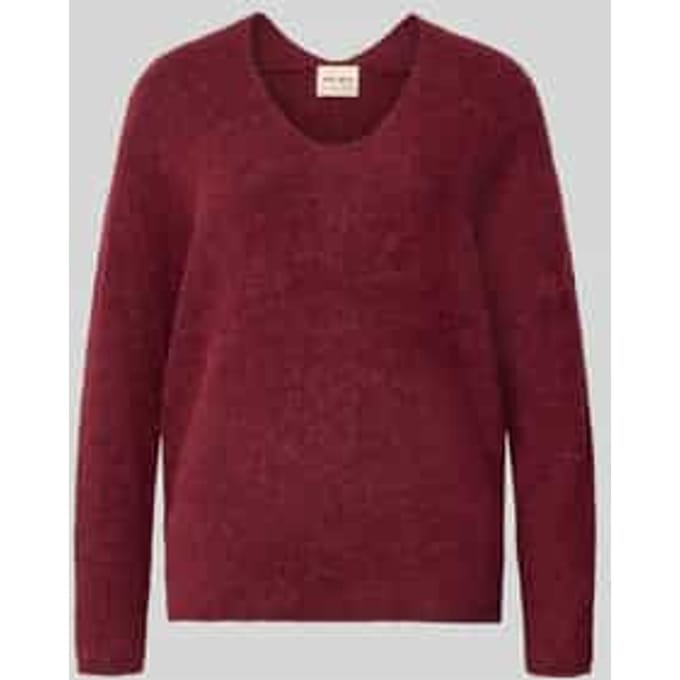 Gebreide pullover van wolmix met v-hals model 'THORA'