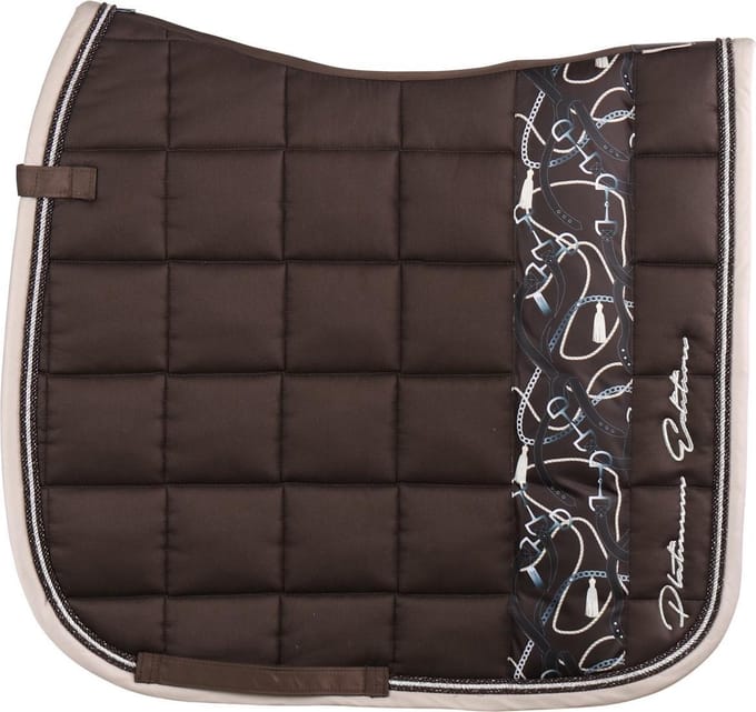 Eskadron Zadeldek  Platinum Big Square Cotton - Brown - dressuur Paard