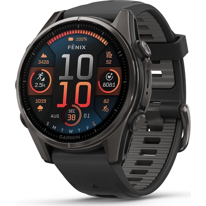 Garmin Fenix 8 Sapphire AMOLED 43 mm Smartwatch - Titanium - Saffierglas - Multiband GPS - Zwart