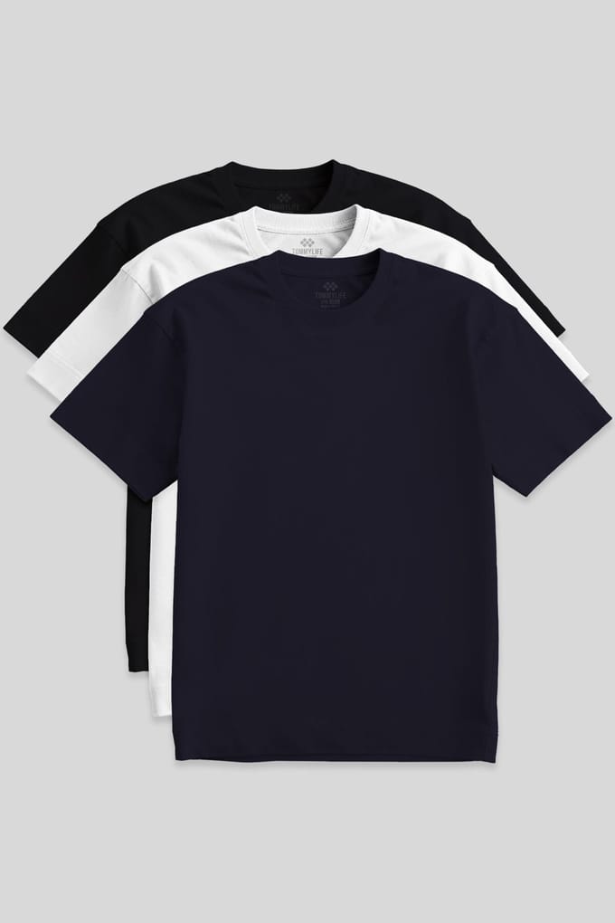 Heren Katoen Elastaan Rundhals T-shirt
