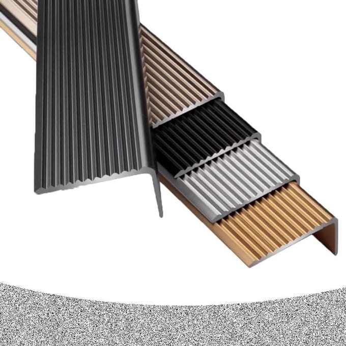 Trapneus Profiel - Antislip Rand - Veilig Lopen - Waterdicht Aluminium - 90cm - Zilver