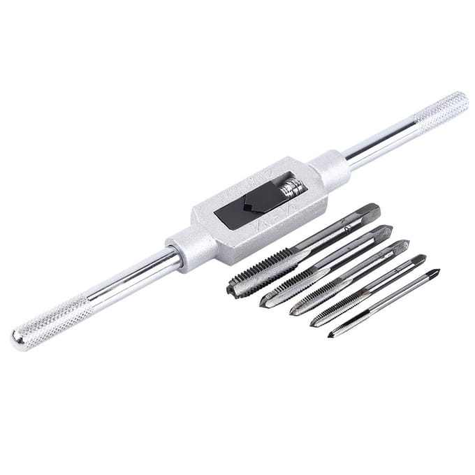 Verstelbare Ruimer Tap Sleutel Set met Metrische Schroefdraad M34568 Insteek Schroef Tappen white