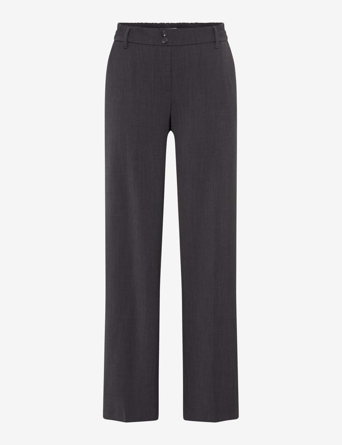 Brax Dames Palazzobroek  Style MAINE SMOKE GREY, donkergrijs, maat 38
