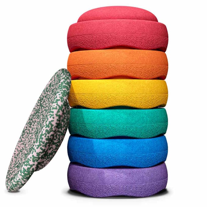 Stapelstein blush special rainbow classic + balance board