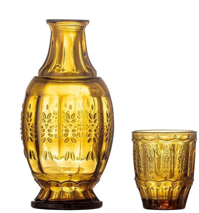 Bloomingville Karafset glas bruin Theon 1,1L