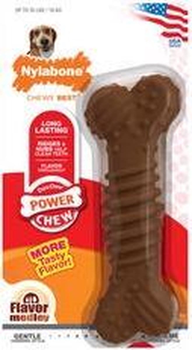 Nylabone Durable Chew Plus Chicken - Tot 16 Kg - Medium - 1 St