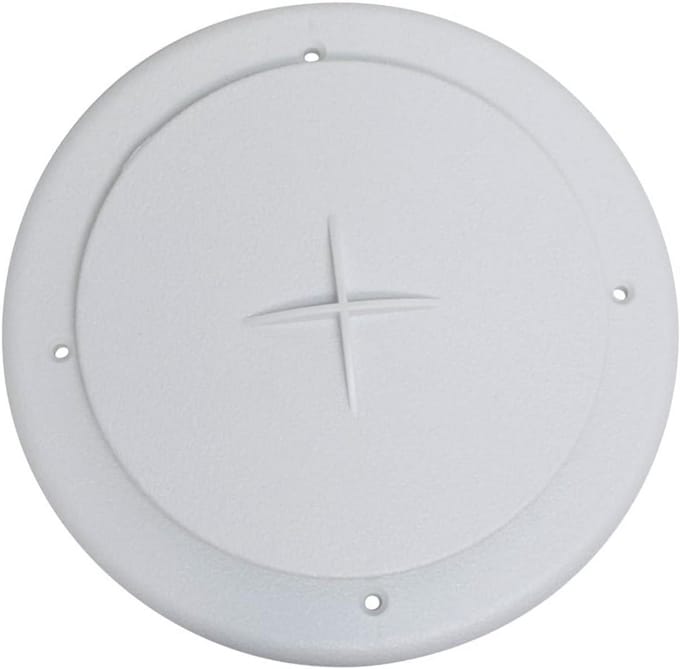 Roterende/Gedempte Verwarming en A/C Ventilatierooster Wit 4 inch ID