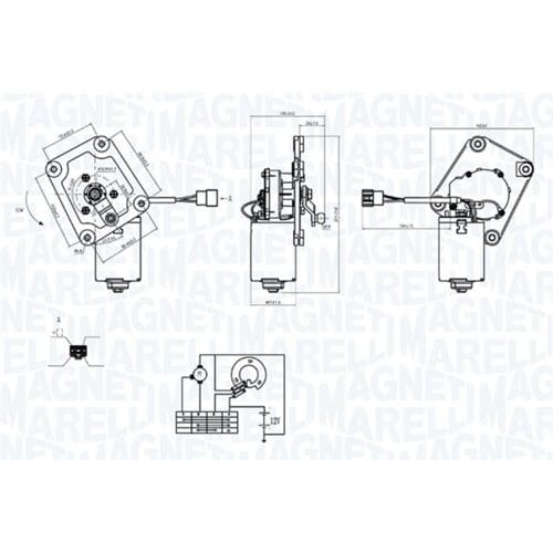 Voorruitreiniging - Ruitenwissermotor MAGNETI MARELLI 064374900010