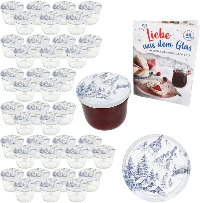 MamboCat Set van 40 bekers 230ml Alpine deksel + receptenboekje
