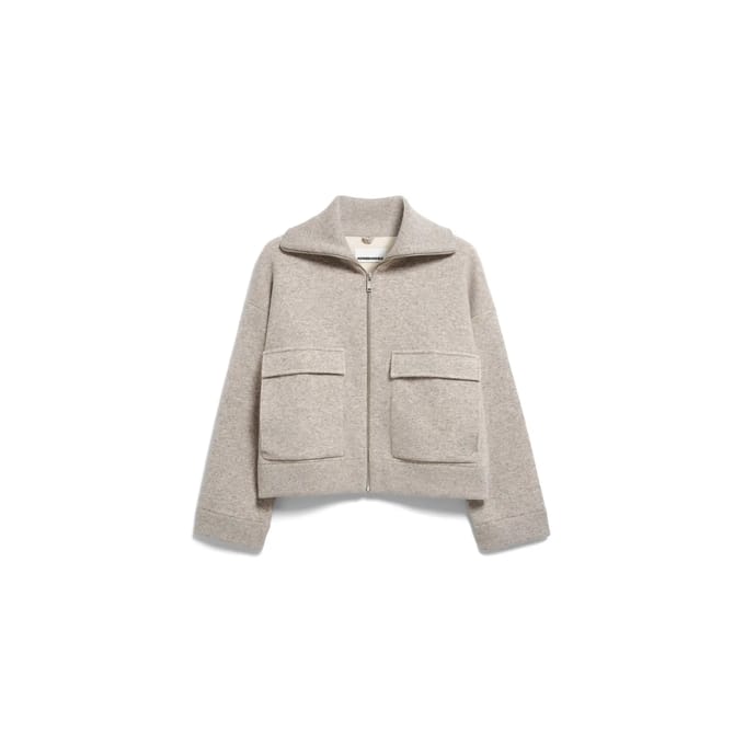 oversized bomberjack van katoenmix model 'COTTON-WOOL KNIT'