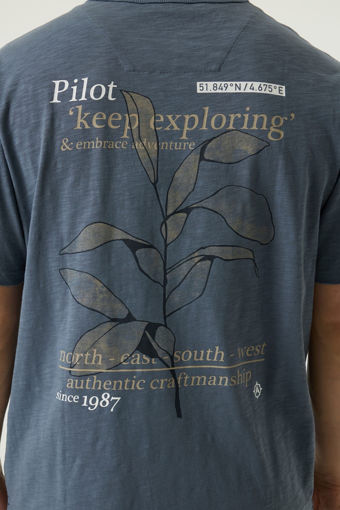 Pilot t-shirt blauw