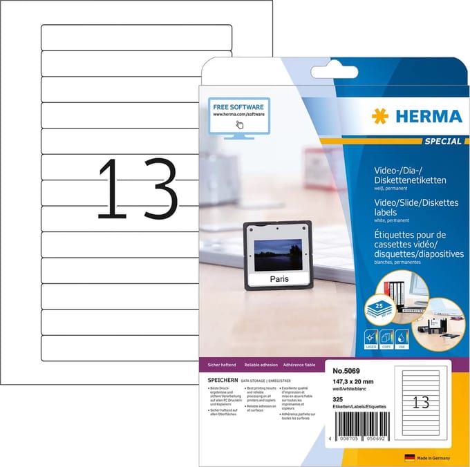 HERMA 5069 Wit Zelfklevend printerlabel printeretiket