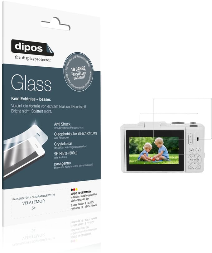 dipos – 2x Pantserfolie geschikt voor VELATEMOR 5c | 9H Screenprotector